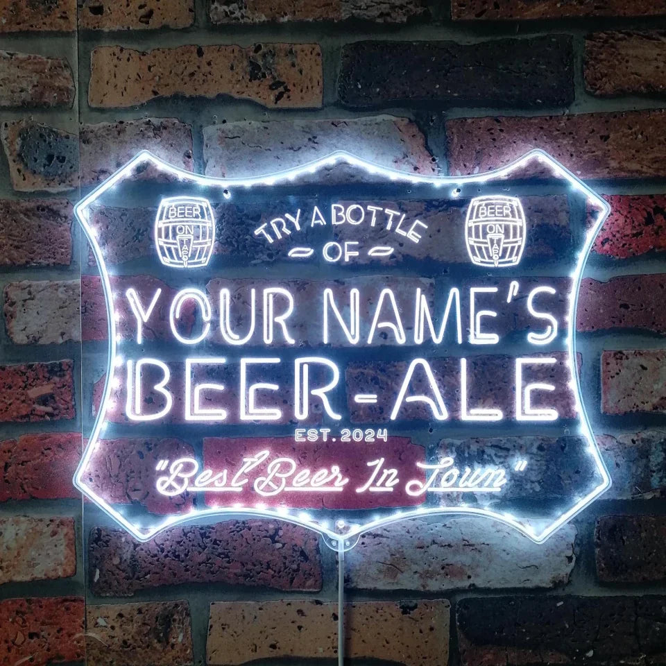 Personalized Your Name Bar Beer Ale Pub RGB Dynamic Glam LED Sign st06 ...