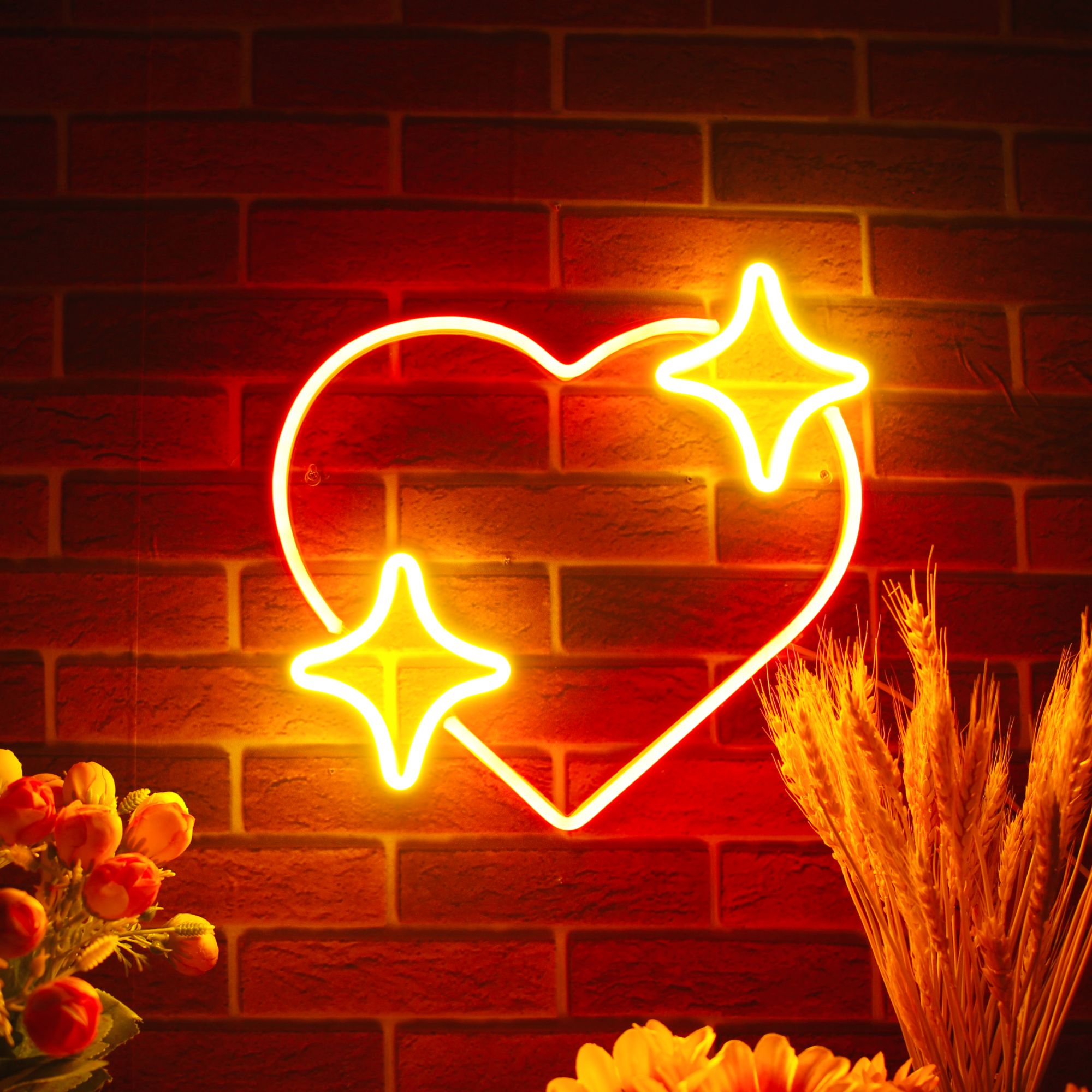 ADVPRO Heart with Stars Ultra-Bright LED Neon Sign with 13