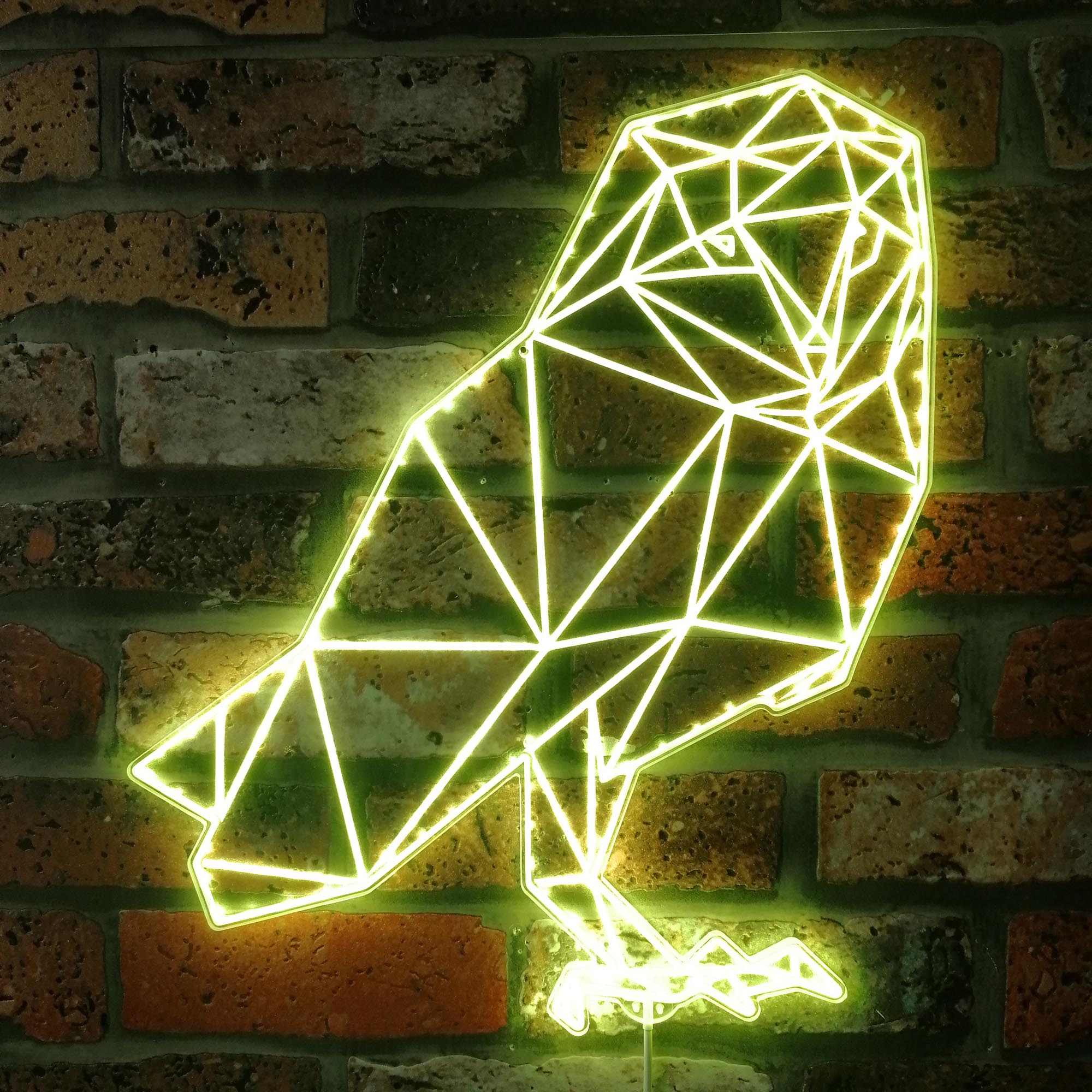 ADVPRO Owl Geometric RGB Dynamic Glam LED Sign - Cut-to-Edge Shape