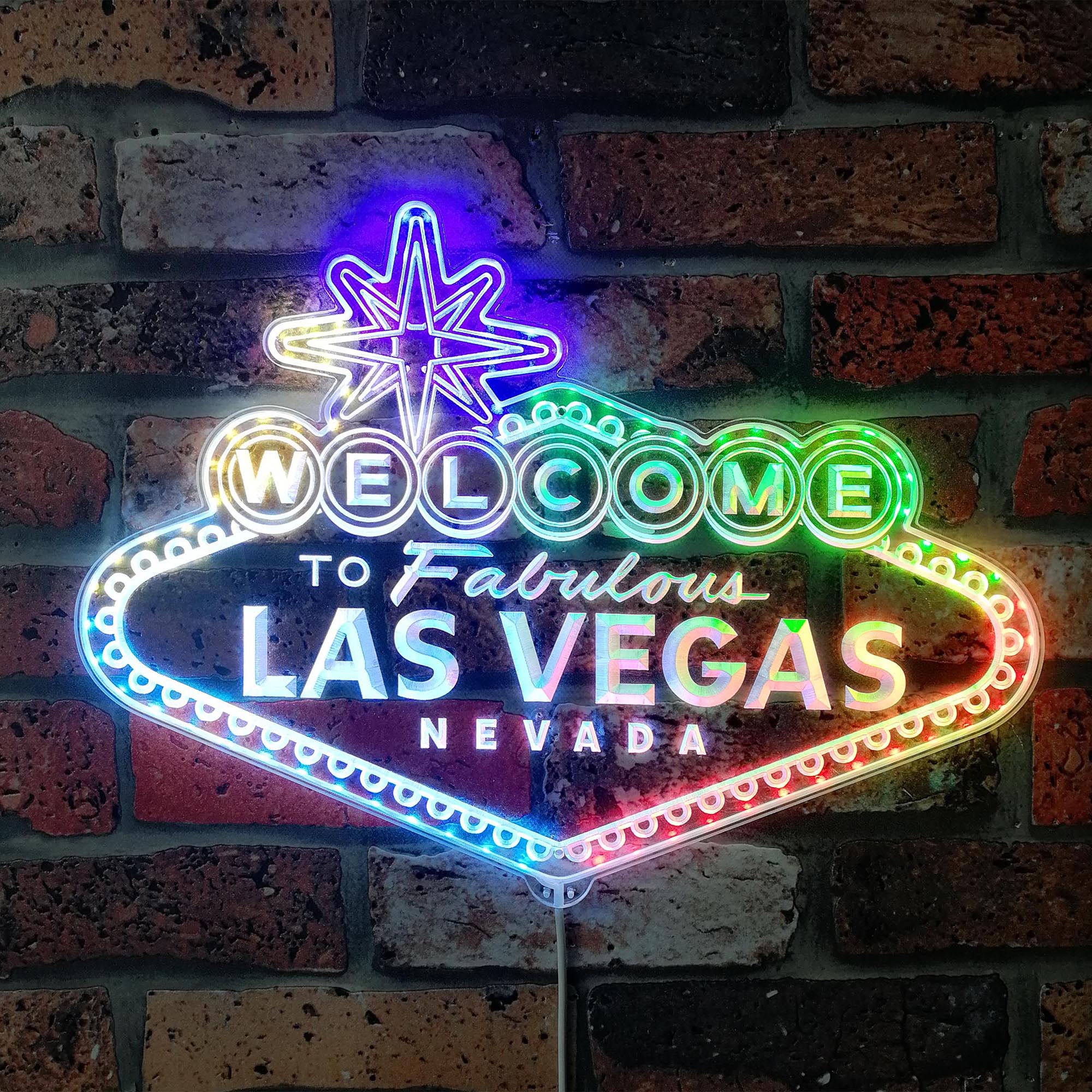 ADVPRO Welcome To Fabulous Las Vegas RGB Dynamic Glam LED Sign