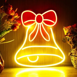 ADVPRO Christmas Bell with Ribbon Ultra-Bright LED Neon Sign fnu0111