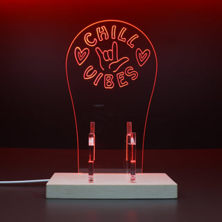 ADVPRO Chill Vibes Gamer LED neon stand hgA-j0029 - Red