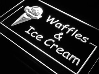 ADVPRO Waffles Ice Cream Cafe Shop Neon Light Sign st4-j723 - White