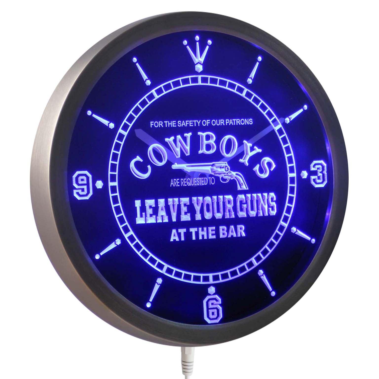 Gangsters Leave Guns LED Neon Light Sign Bar Man Cave Garage Wall Art Lamp Décor