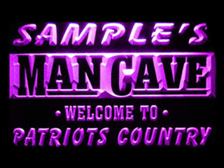 ADVPRO Name Personalized Custom Man Cave Patriots Country Pub Bar Beer Neon Sign st4-qf-tm - Purple