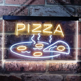ADVPRO Pizza Shop Dual Color LED Neon Sign st6-i0004 - White & Yellow