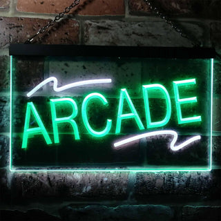 ADVPRO Arcade Game Room Man Cave Dual Color LED Neon Sign st6-i0427 - White & Green