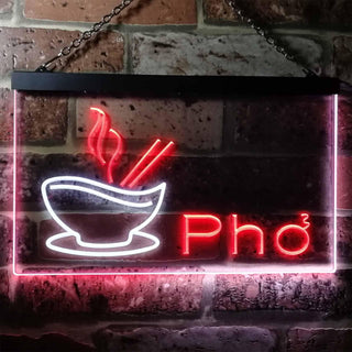 ADVPRO Pho Vietnamese Noodles Restaurant Dual Color LED Neon Sign st6-i0459 - White & Red