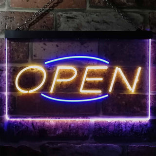 ADVPRO Open Business Shop Cafe Wall Decor Dual Color LED Neon Sign st6-i2097 - Blue & Yellow