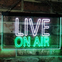 ADVPRO On Air Live Recording Studio Video Room Dual Color LED Neon Sign st6-i3064 - White & Green