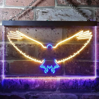 ADVPRO Eagle Animals Home Room Decor Dual Color LED Neon Sign st6-i3309 - Blue & Yellow