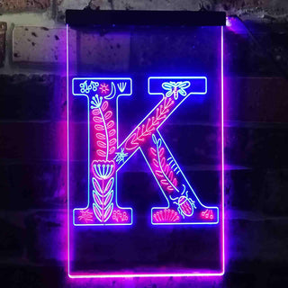 ADVPRO Letter K Initial Monogram Family Name  Dual Color LED Neon Sign st6-i3448 - Blue & Red