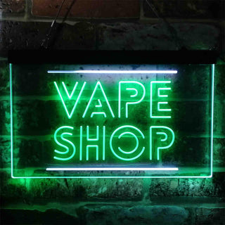 ADVPRO Vape Shop Dual Color LED Neon Sign st6-i3882 - White & Green