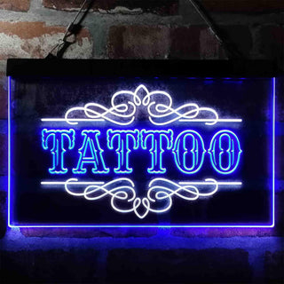 ADVPRO Tattoo Art Decoration Display Dual Color LED Neon Sign st6-i4013 - White & Blue