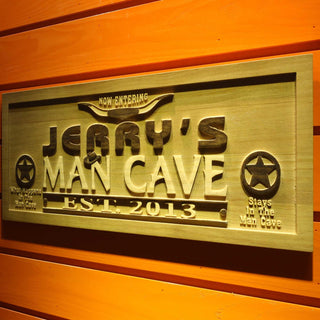 ADVPRO Name Personalized Man CAVE with EST. Year Wood Engraved Wooden Sign wpa0214-tm - 26.75