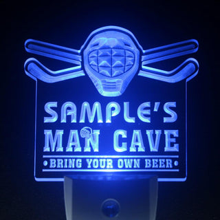 ADVPRO Name Personalized Custom Man Cave Hockey Bar Beer Day/ Night Sensor LED Sign wsqe-tm - Blue
