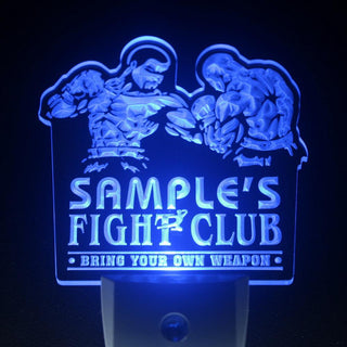 ADVPRO Name Personalized Custom Fight Club Bring Your Weapon Bar Beer Day/ Night Sensor LED Sign wsqj-tm - Blue