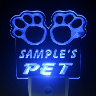ADVPRO Name Personalized Custom Pet Grooming Paw Print Bar Beer Day/ Night Sensor LED Sign wsqq-tm - Blue
