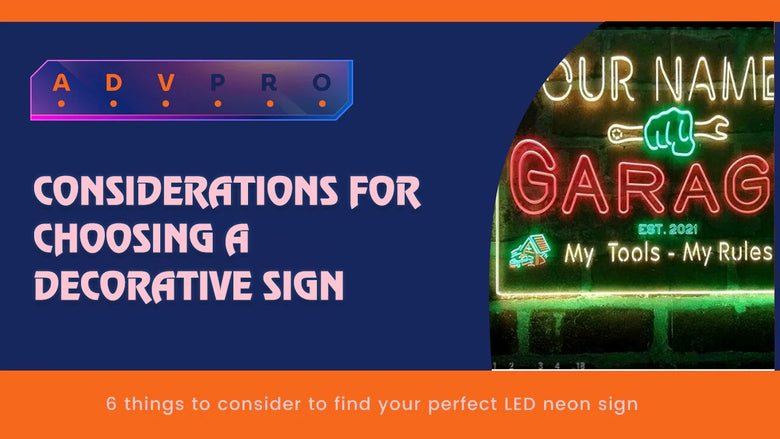 Considerations for choosing a decorative sign