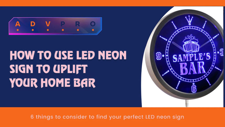 How to use LED neon sign to uplift your home bar