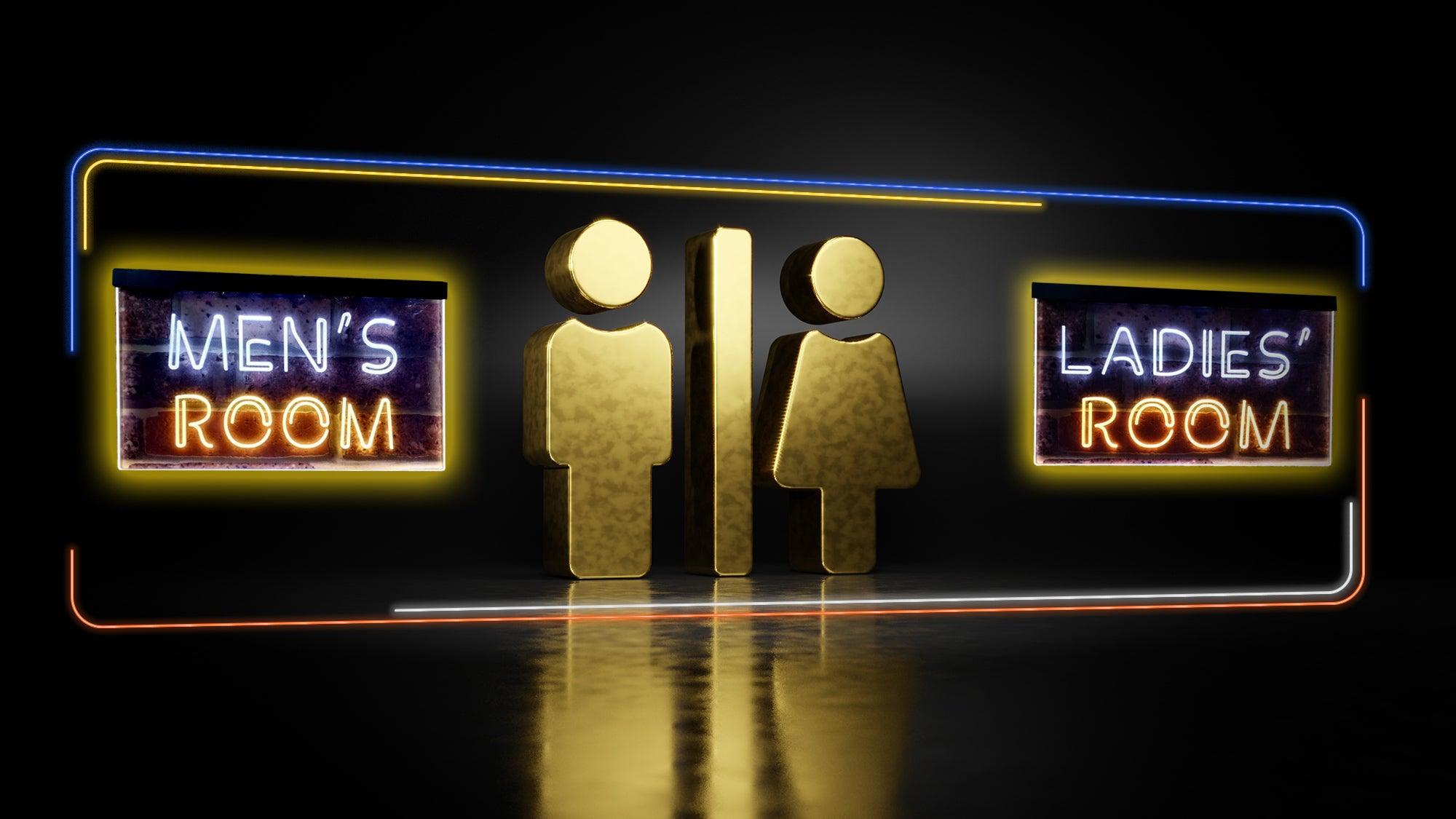ADVPRO LED Neon Light/ Wood Signs for Business | Restroom/ Toilet