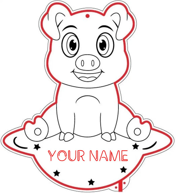 Personalized Pig RGB Dynamic Glam LED Sign st06-fnd-p0018-tm