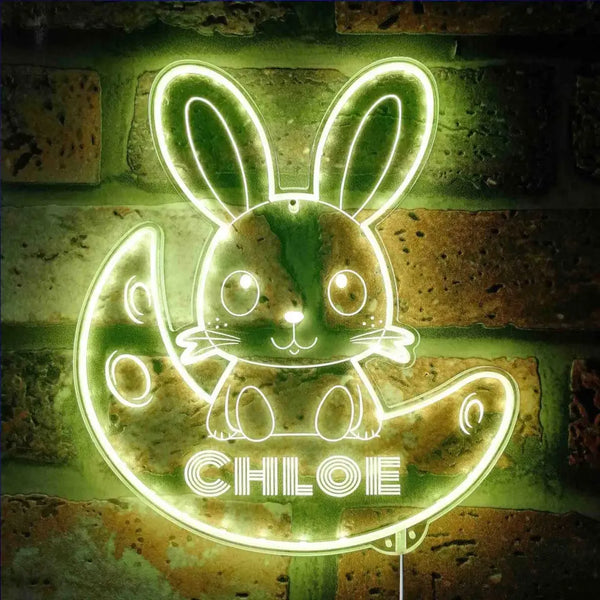 Personalized Rabbit RGB Dynamic Glam LED Sign st06-fnd-p0003-tm