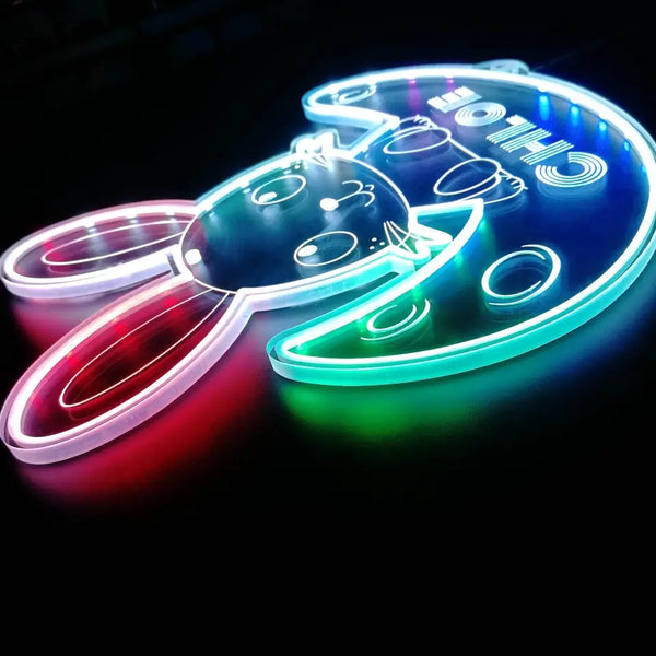 Personalized Rabbit RGB Dynamic Glam LED Sign st06-fnd-p0003-tm