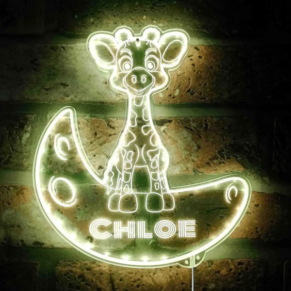 Personalized Giraffe RGB Dynamic Glam LED Sign st06-fnd-p0007-tm