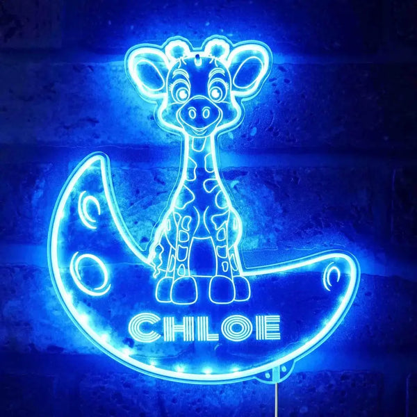 Personalized Giraffe RGB Dynamic Glam LED Sign st06-fnd-p0007-tm