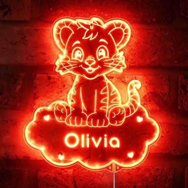 Personalized Tiger RGB Dynamic Glam LED Sign st06-fnd-p0009-tm