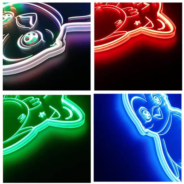 Personalized Penguin RGB Dynamic Glam LED Sign st06-fnd-p0022-tm