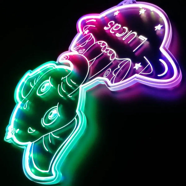 Personalized Elephant RGB Dynamic Glam LED Sign st06-fnd-p0013-tm