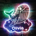 Personalized Whale RGB Dynamic Glam LED Sign st06-fnd-p0026-tm