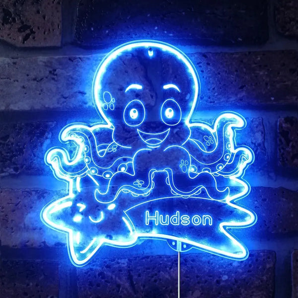 Personalized Octopus RGB Dynamic Glam LED Sign st06-fnd-p0021-tm