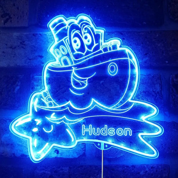 Personalized Ship RGB Dynamic Glam LED Sign st06-fnd-p0034-tm