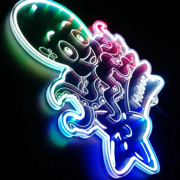 Personalized Octopus RGB Dynamic Glam LED Sign st06-fnd-p0021-tm