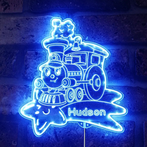 Personalized Train RGB Dynamic Glam LED Sign st06-fnd-p0031-tm