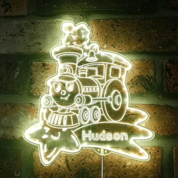 Personalized Train RGB Dynamic Glam LED Sign st06-fnd-p0031-tm