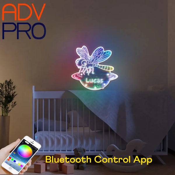 Personalized Dragonfly RGB Dynamic Glam LED Sign st06-fnd-p0040-tm