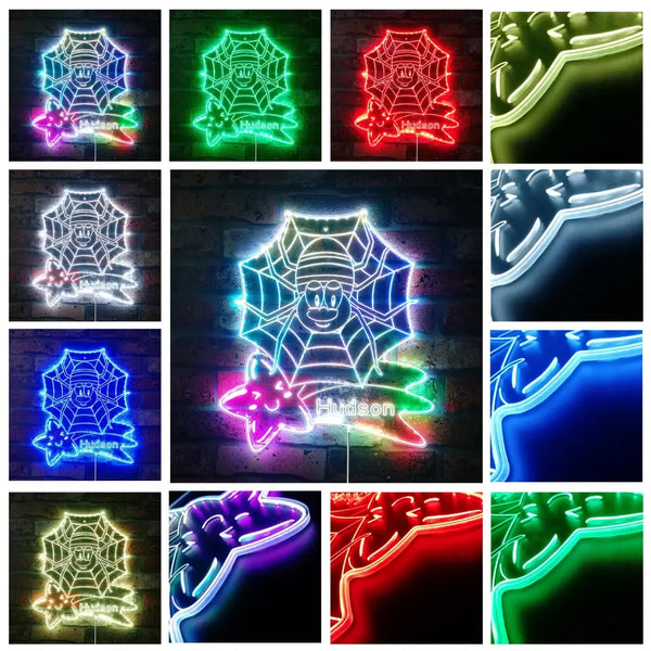 Personalized Spider RGB Dynamic Glam LED Sign st06-fnd-p0047-tm