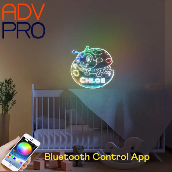 Personalized Ladybird RGB Dynamic Glam LED Sign st06-fnd-p0042-tm