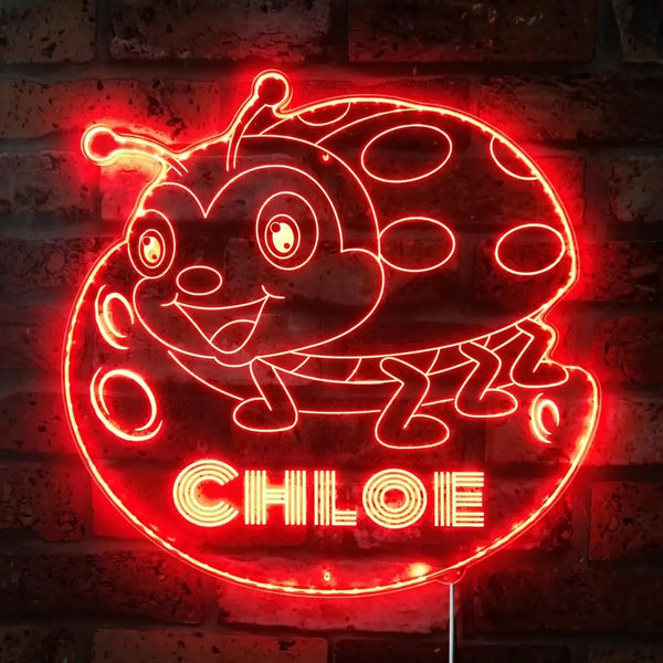 Personalized Ladybird RGB Dynamic Glam LED Sign st06-fnd-p0042-tm