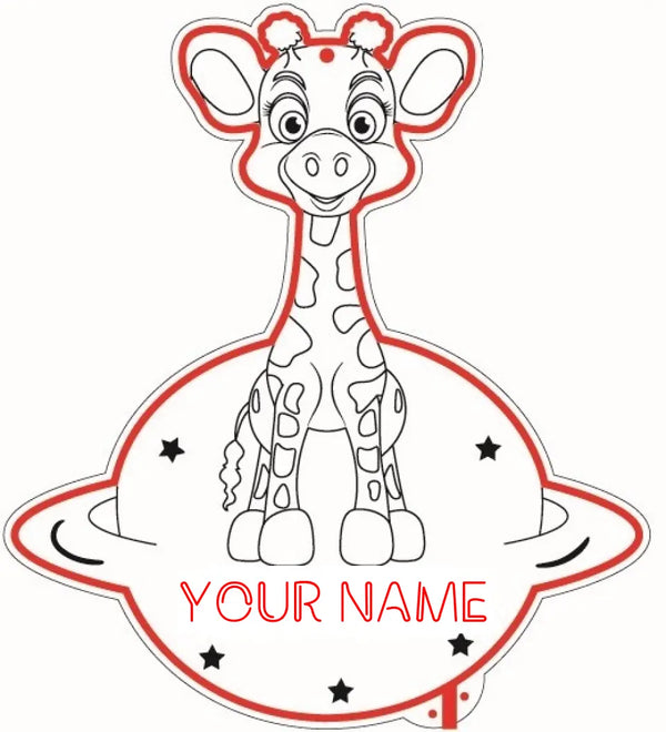 Personalized Giraffe RGB Dynamic Glam LED Sign st06-fnd-p0007-tm