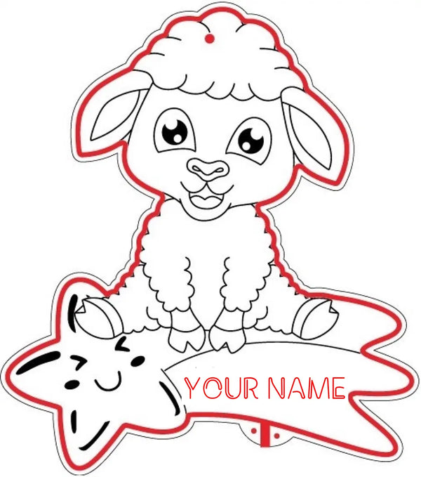 Personalized Sheep Lamb RGB Dynamic Glam LED Sign st06-fnd-p0017-tm