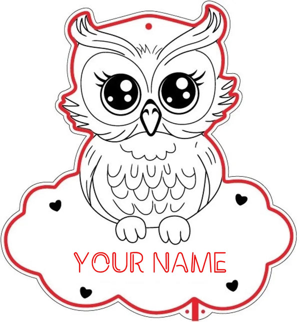 Personalized Owl RGB Dynamic Glam LED Sign st06-fnd-p0019-tm