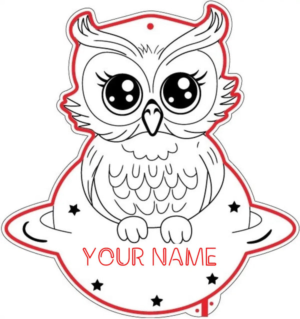 Personalized Owl RGB Dynamic Glam LED Sign st06-fnd-p0019-tm