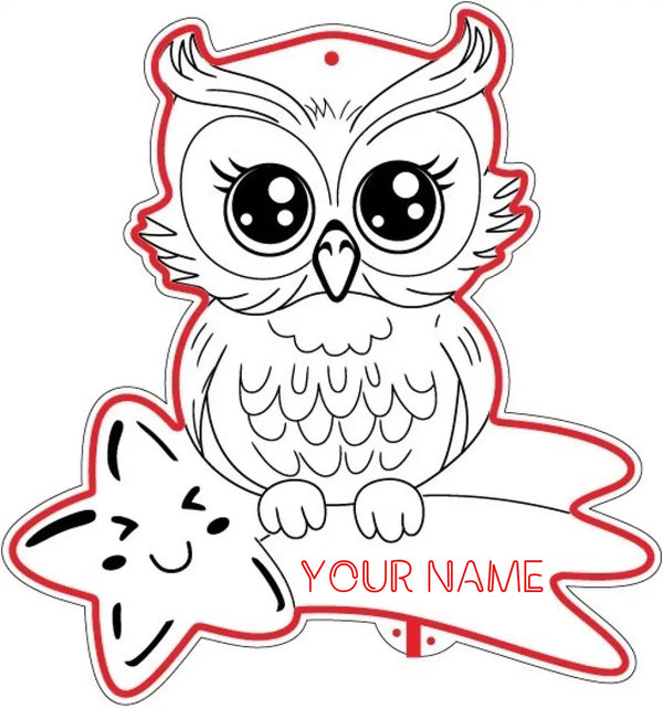 Personalized Owl RGB Dynamic Glam LED Sign st06-fnd-p0019-tm