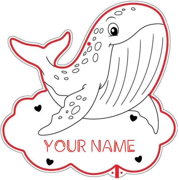 Personalized Whale RGB Dynamic Glam LED Sign st06-fnd-p0026-tm