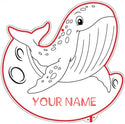 Personalized Whale RGB Dynamic Glam LED Sign st06-fnd-p0026-tm